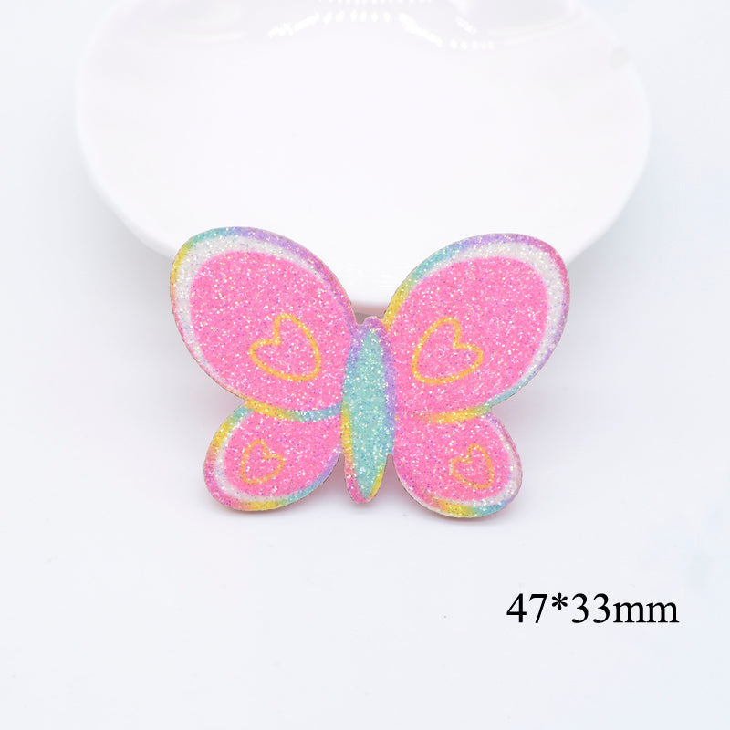 10Pcs Glitter Print Appliques Meteor