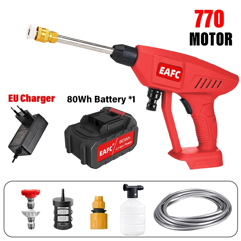 100Bar Electric High Pressure Washer 770Motor Car Washing Garden Spray Water Gun for Makita 21V Battery Car Washer Water Gun