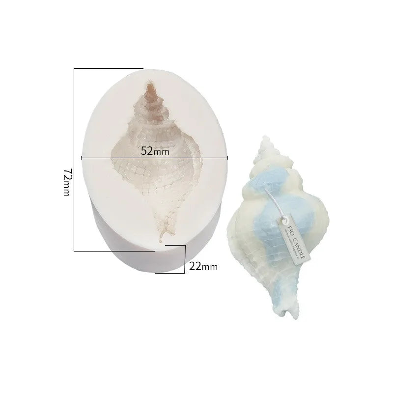 3D Ocean Shell Candle Mould DIY Plaster