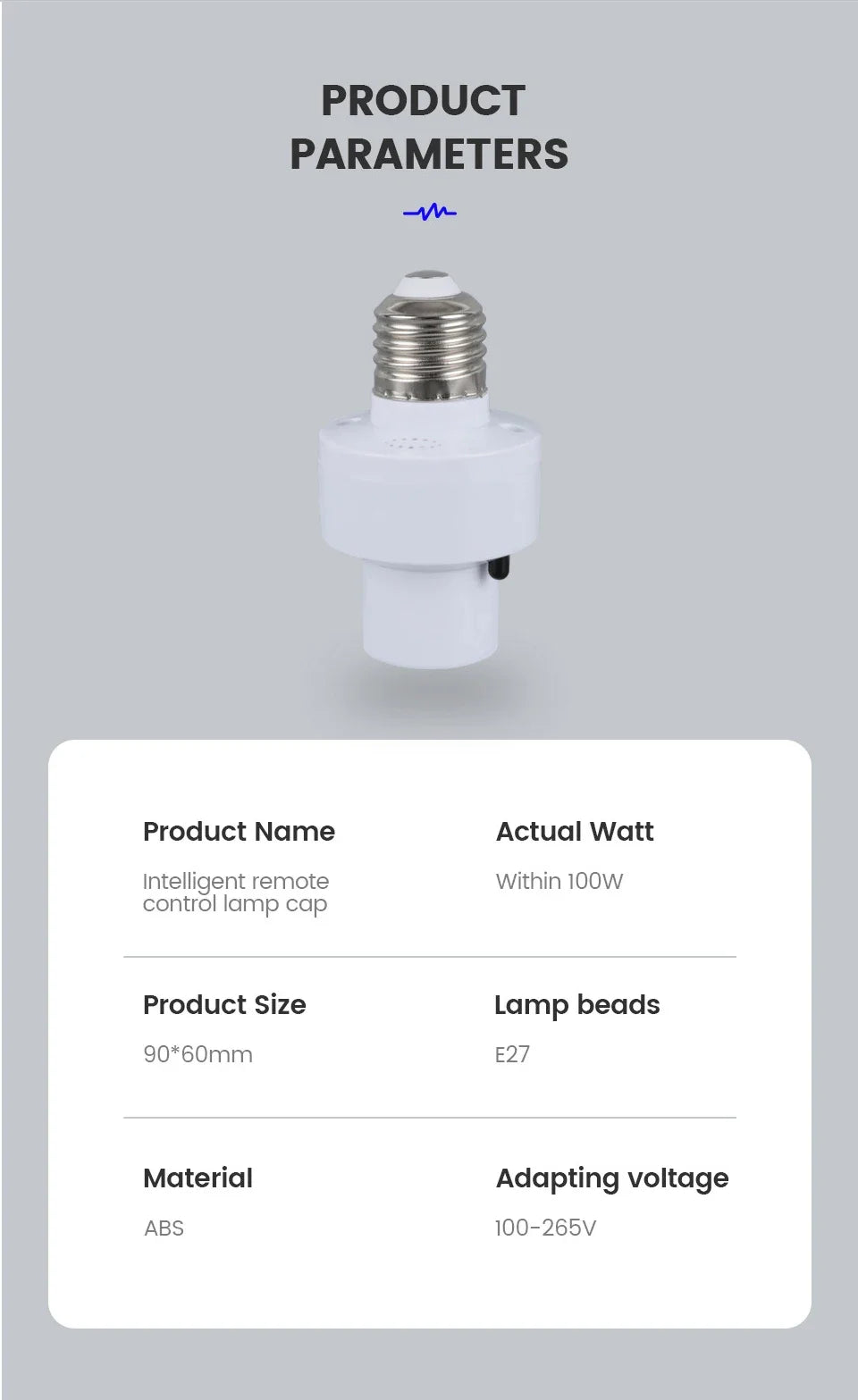 2025 Hot Infrared Remote Control Smart LED Lampholder E27 AC85-265V Universal Socket Timer Color Changing Easy Install for Home