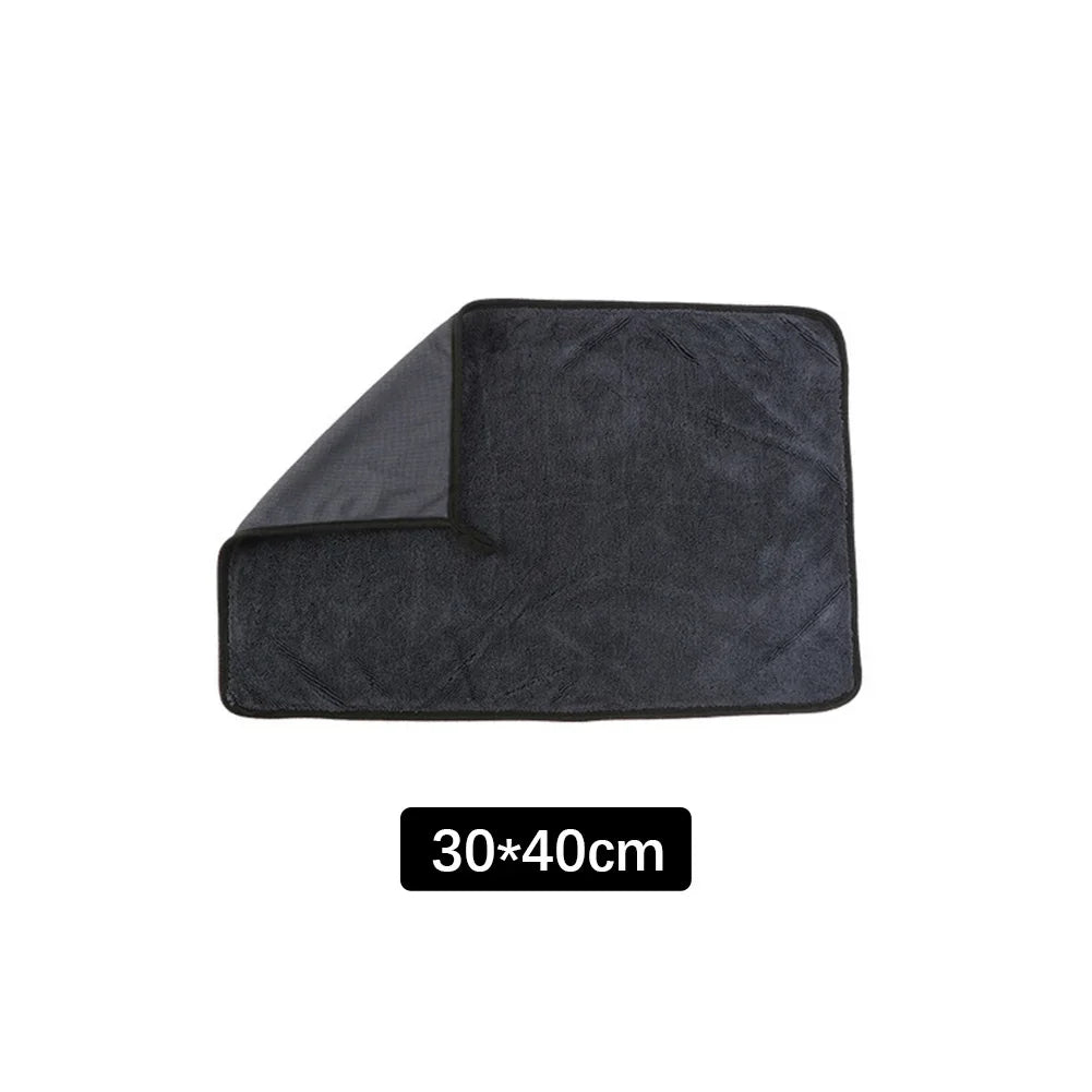 Car Wash Towel 1200GSM Microfiber Double-Sided Ultra Absorbent Car Wash Cloth Cleaning Drying Towel Washing Accessories