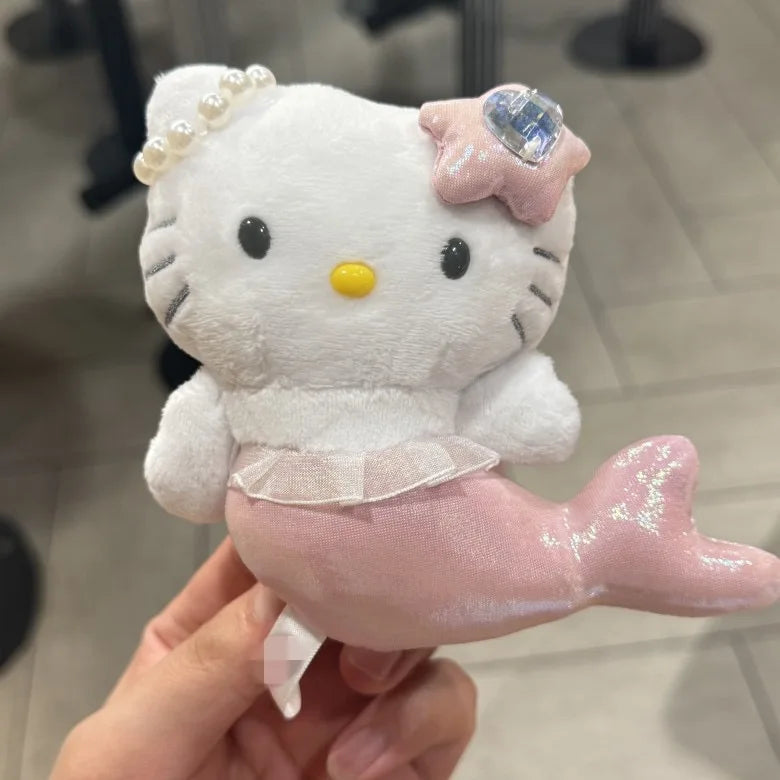 10cm Sanrio Hello Kitty NIC Unicorn Mermaid Long Legs Heiseic Plush Doll Pendant Plush Kuromi My Melody Accessories For gril