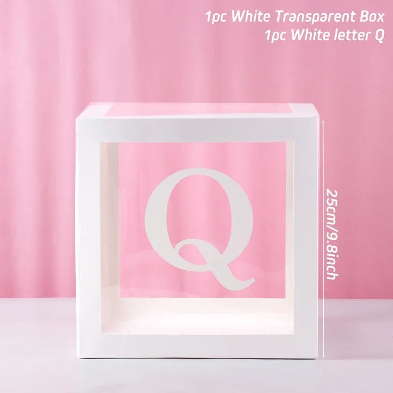 1pc Transparent Balloon Box,Letter Box