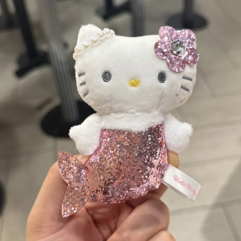 10cm Sanrio Hello Kitty NIC Unicorn Mermaid Long Legs Heiseic Plush Doll Pendant Plush Kuromi My Melody Accessories For gril