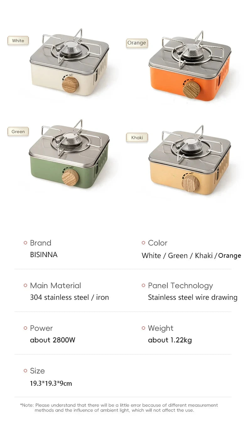 Camping Gas Stove 2800W High Firepower Portable Cassette Furnace Outdoor Gas Burner Picnic Camp
