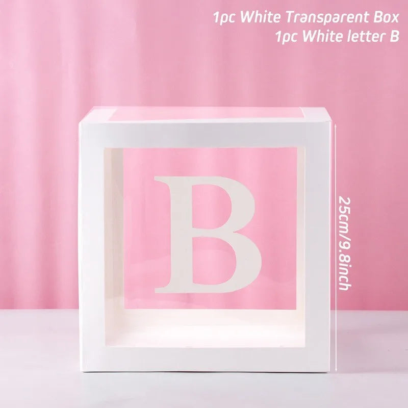 1pc Transparent Balloon Box,Letter Box