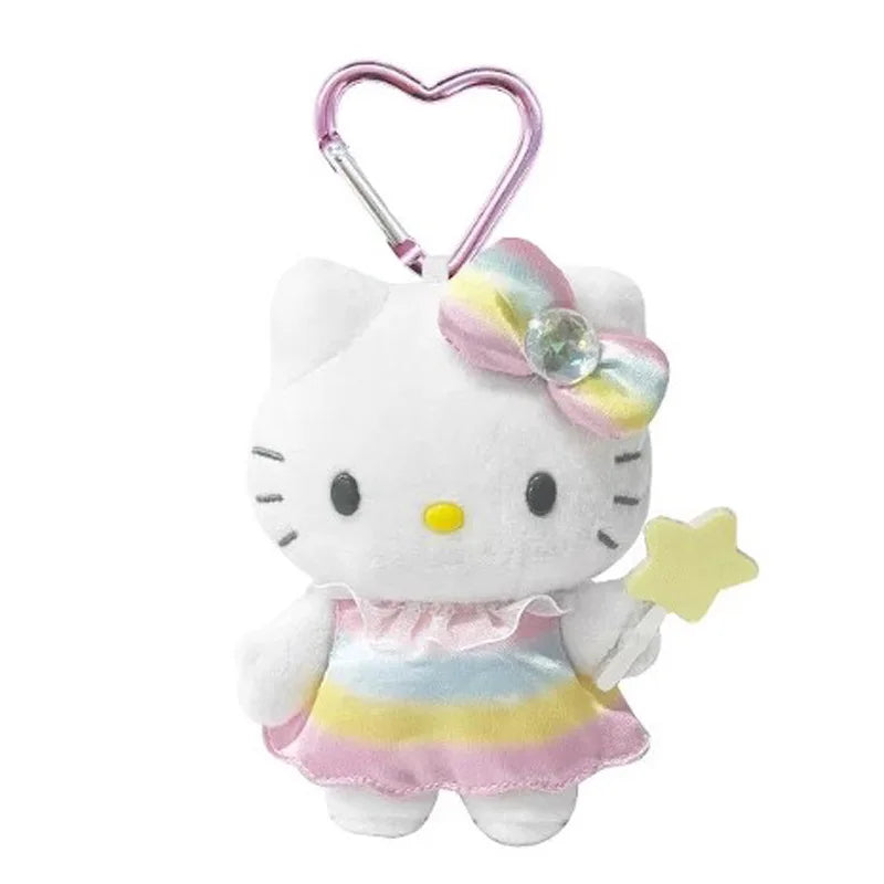 10cm Sanrio Hello Kitty NIC Unicorn Mermaid Long Legs Heiseic Plush Doll Pendant Plush Kuromi My Melody Accessories For gril
