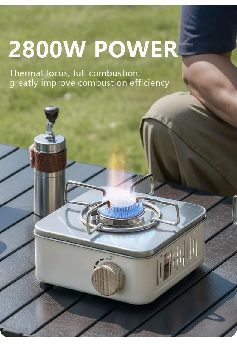 Camping Gas Stove 2800W High Firepower Portable Cassette Furnace Outdoor Gas Burner Picnic Camp