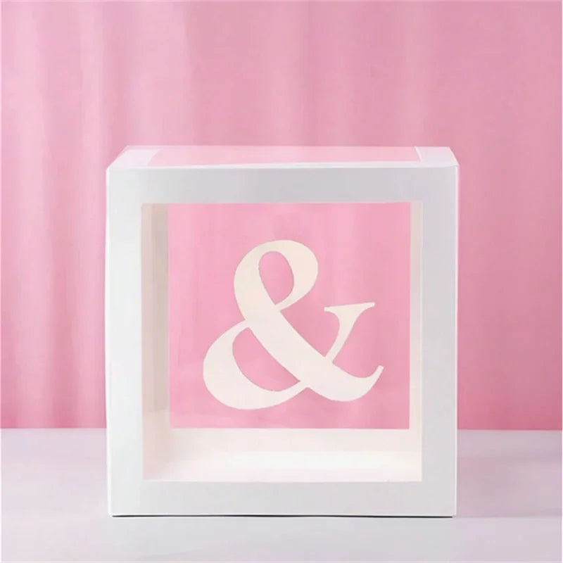 1pc Transparent Balloon Box,Letter Box