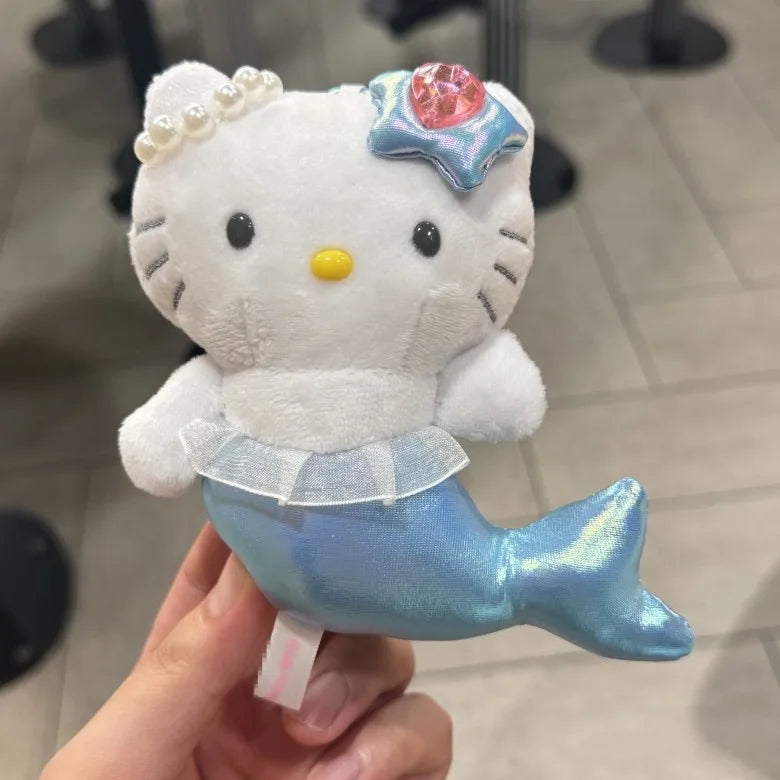 10cm Sanrio Hello Kitty NIC Unicorn Mermaid Long Legs Heiseic Plush Doll Pendant Plush Kuromi My Melody Accessories For gril