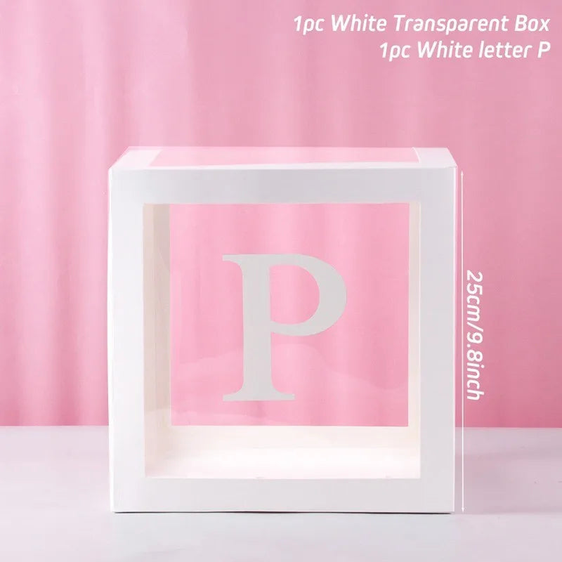 1pc Transparent Balloon Box,Letter Box