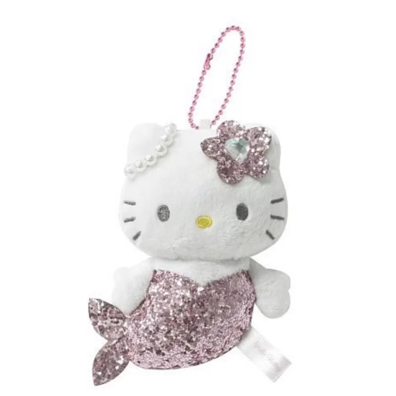 10cm Sanrio Hello Kitty NIC Unicorn Mermaid Long Legs Heiseic Plush Doll Pendant Plush Kuromi My Melody Accessories For gril