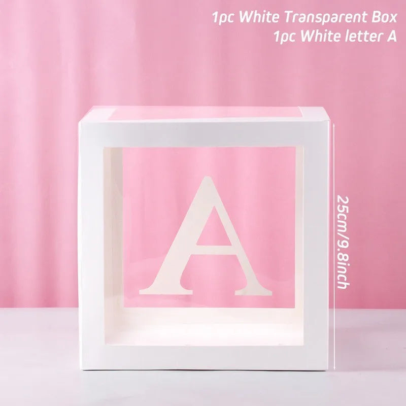 1pc Transparent Balloon Box,Letter Box