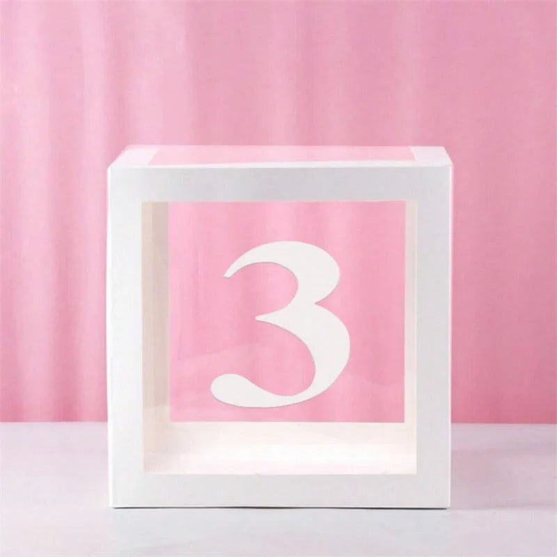 1pc Transparent Balloon Box,Letter Box