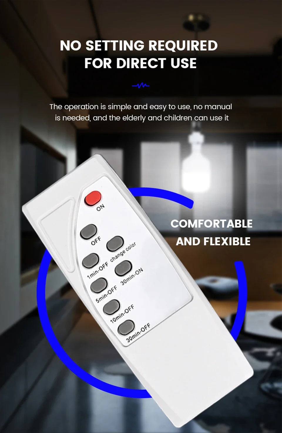 2025 Hot Infrared Remote Control Smart LED Lampholder E27 AC85-265V Universal Socket Timer Color Changing Easy Install for Home