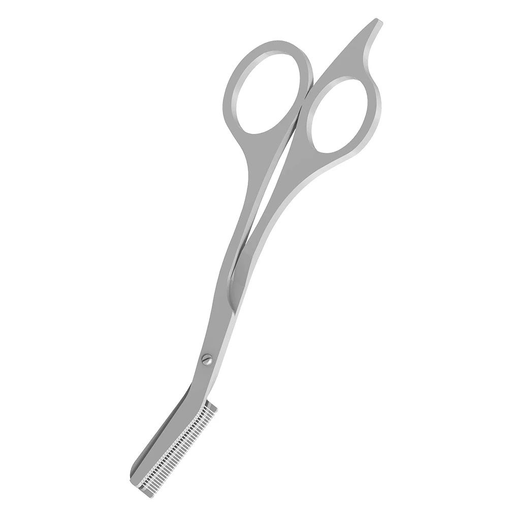 1Pcs Eyebrow Trimming Scissors with Combs Eyebrow Trimmer Kit Stainless Steel Grooming Eyebrow Shaping Scissors Tools