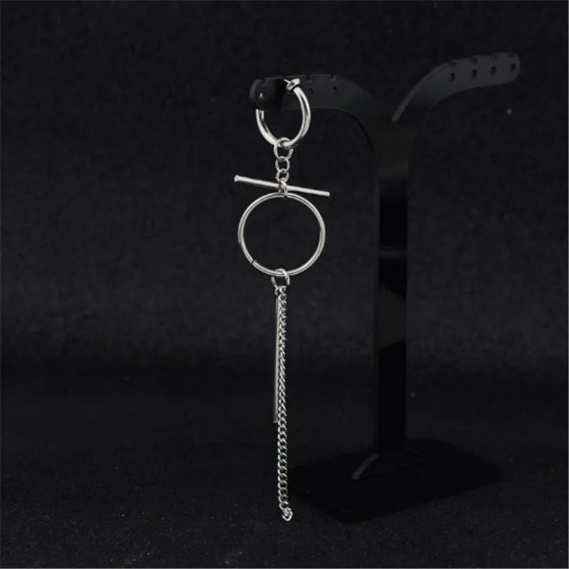 1 PC Stainless Steel Drop Earrings for Men/Women Star Moon Pendant Long Tassel Unisex Hoop Earrings Kpop Suga JIMIN Jewelry