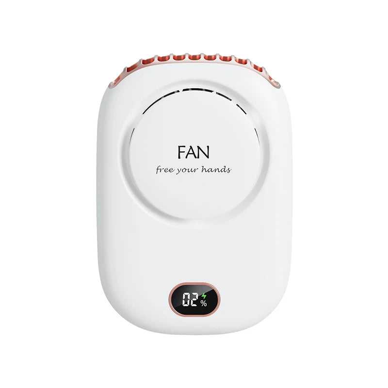 2000mAh Portable Mini Hanging Neck Fan Power ventilador Bladeless Neckband Fan Air Cooler USB Rechargeable Electric Fans
