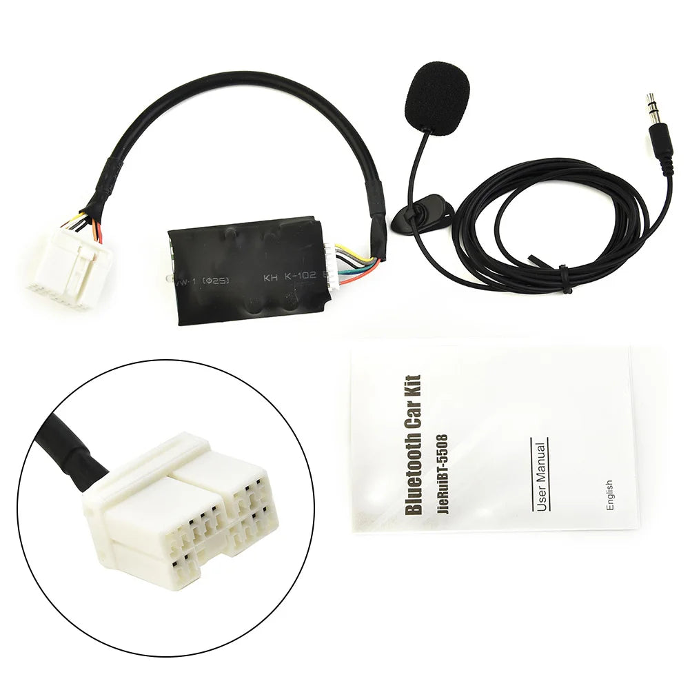 Car Radio Audio Adapter Bluetooth Aux Cable Microphone Handsfree For Accord For Civic For Odyssey Interface Adapter Music Aux