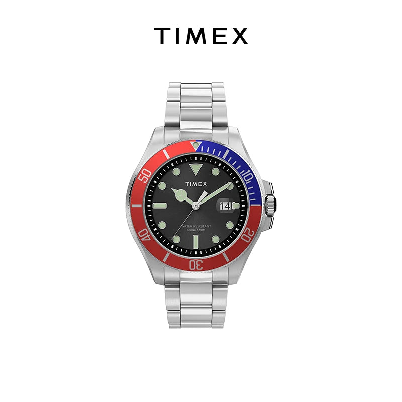 TIMEX Brand Men's Watch Luxury Leisure Multifunction Watches for Men Calendar Quartz Steel Strip Wristwatch