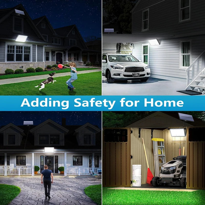 Outdoor Solar Motion Sensor Lights 400LED with Remote Control Flood Wall Lamp IP65 Waterproof Solar Powered Security Spot Lights