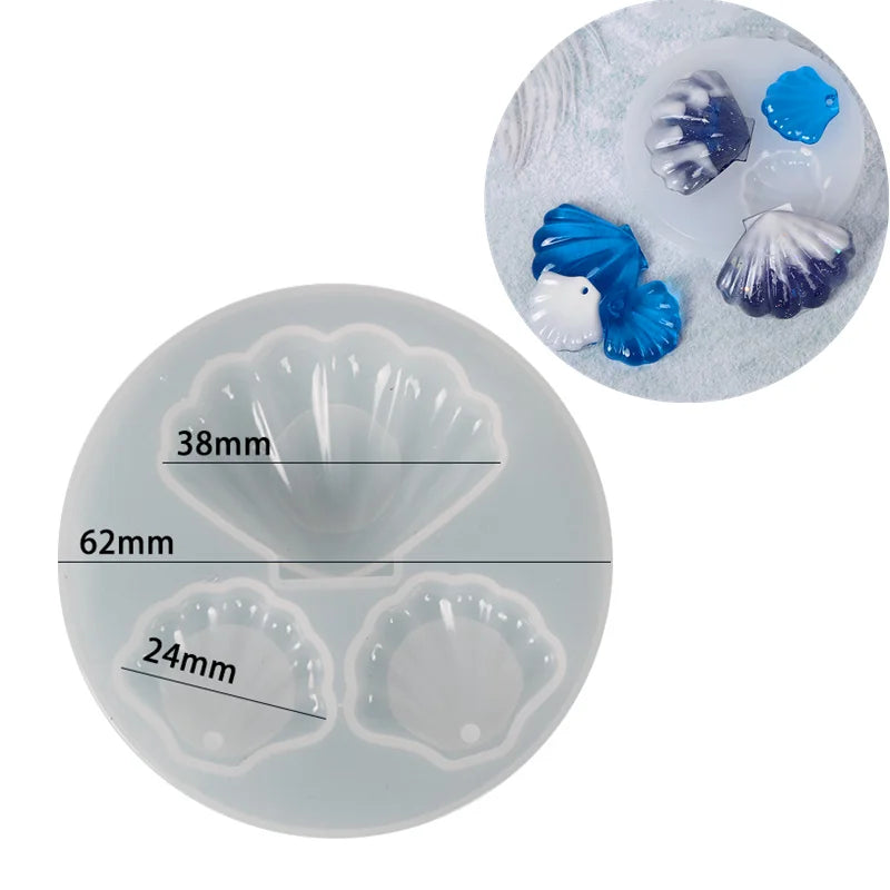 3D Ocean Shell Candle Mould DIY Plaster