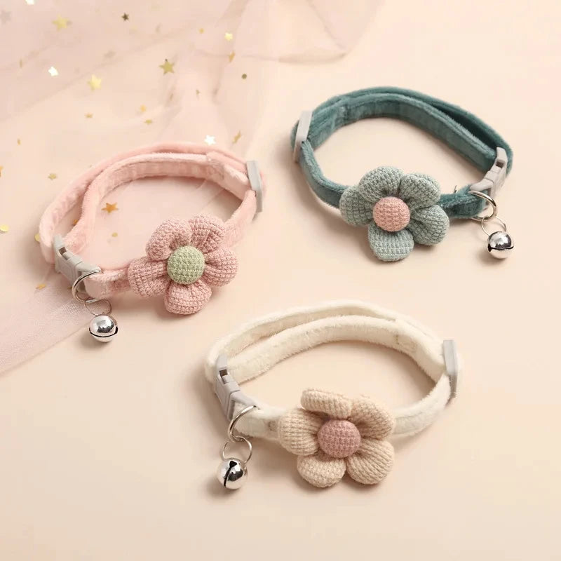 1Pc Cat Collar with Cute Flower Adjustable