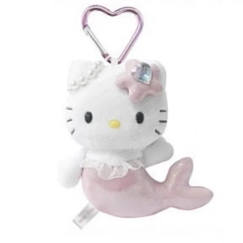 10cm Sanrio Hello Kitty NIC Unicorn Mermaid Long Legs Heiseic Plush Doll Pendant Plush Kuromi My Melody Accessories For gril