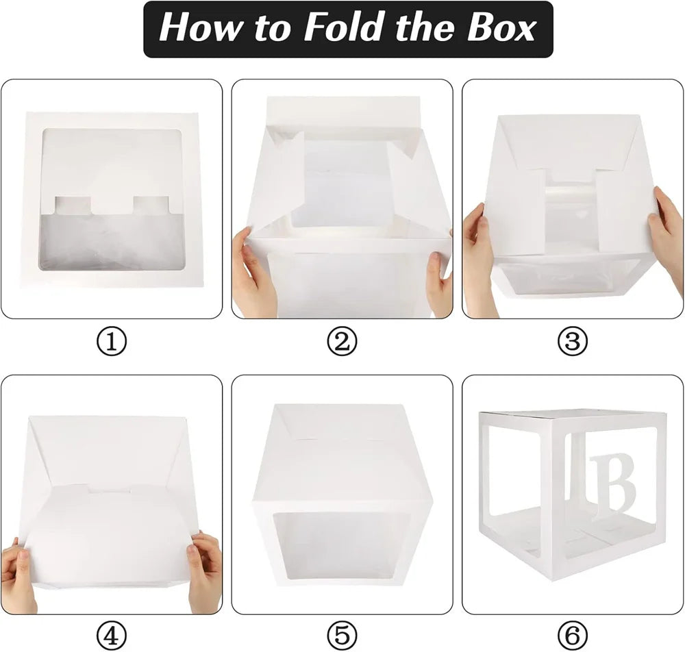 1pc Transparent Balloon Box,Letter Box
