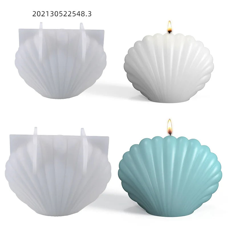 3D Ocean Shell Candle Mould DIY Plaster