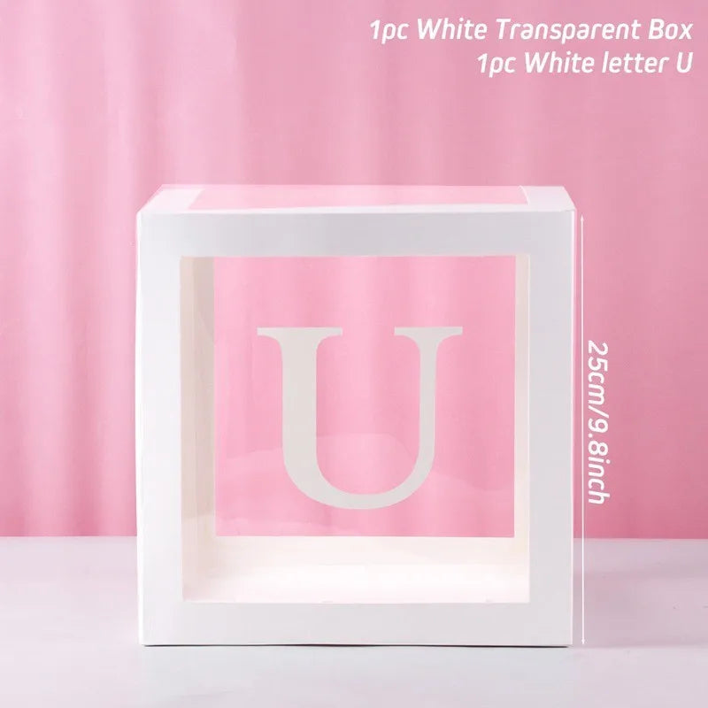 1pc Transparent Balloon Box,Letter Box