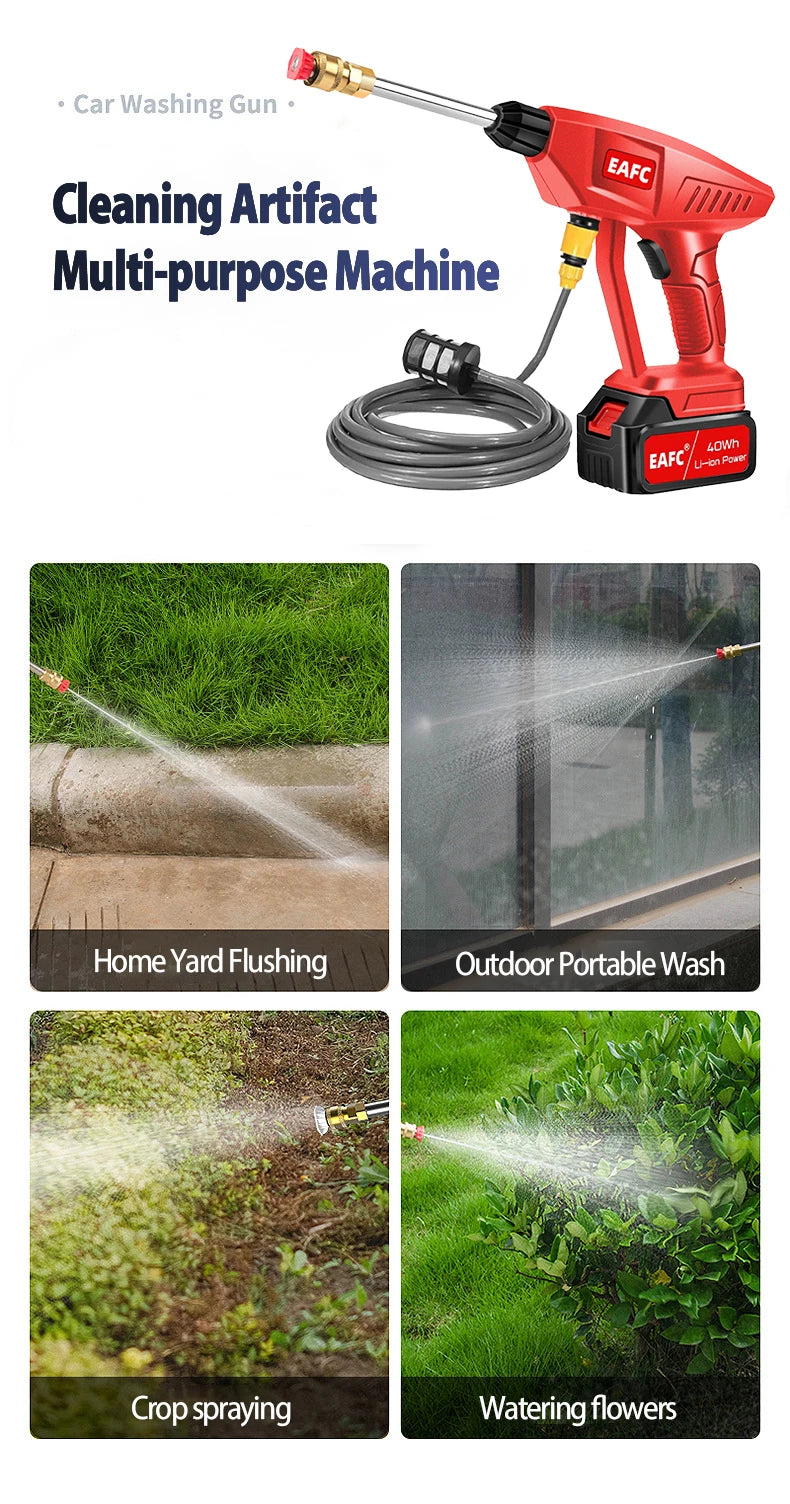 100Bar Electric High Pressure Washer 770Motor Car Washing Garden Spray Water Gun for Makita 21V Battery Car Washer Water Gun