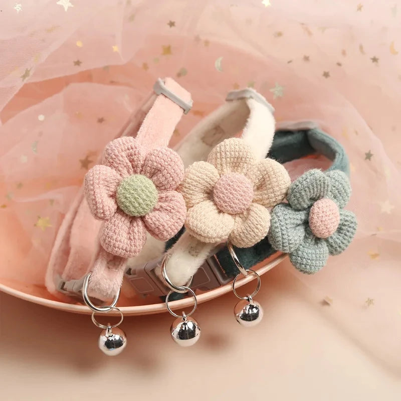 1Pc Cat Collar with Cute Flower Adjustable