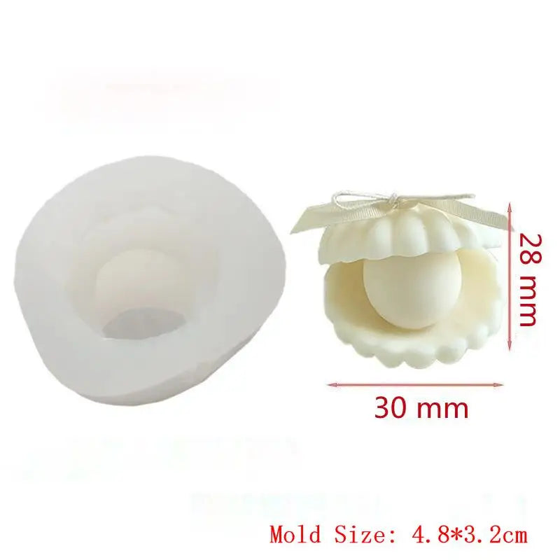 3D Ocean Shell Candle Mould DIY Plaster