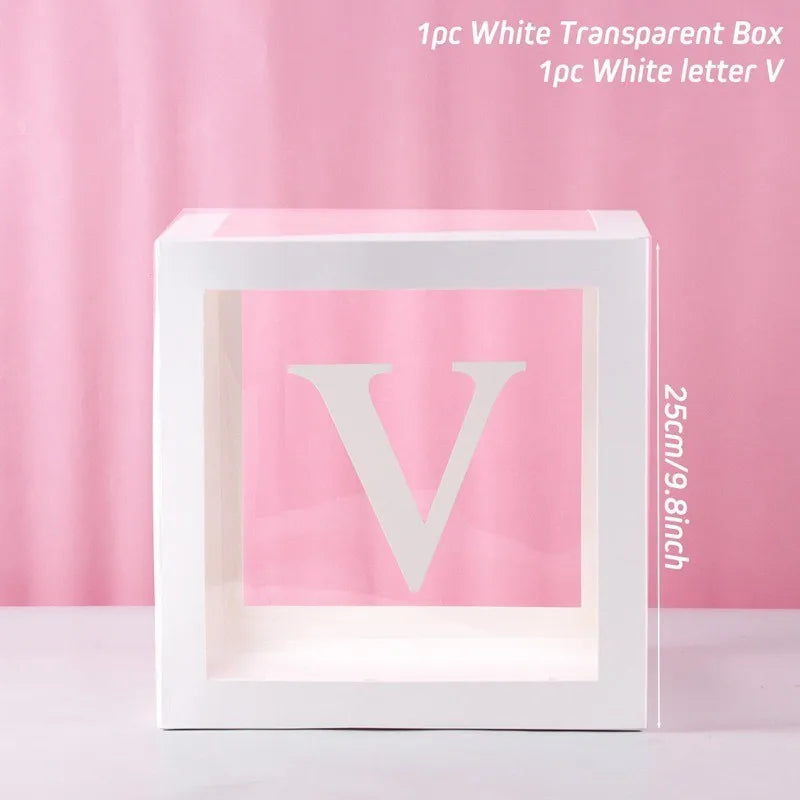 1pc Transparent Balloon Box,Letter Box