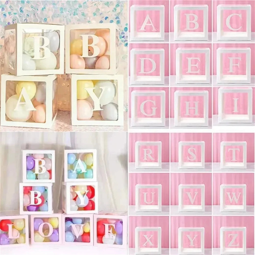1pc Transparent Balloon Box,Letter Box