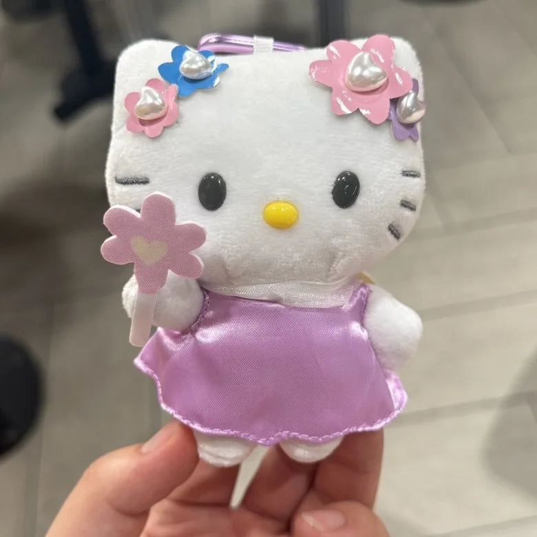 10cm Sanrio Hello Kitty NIC Unicorn Mermaid Long Legs Heiseic Plush Doll Pendant Plush Kuromi My Melody Accessories For gril