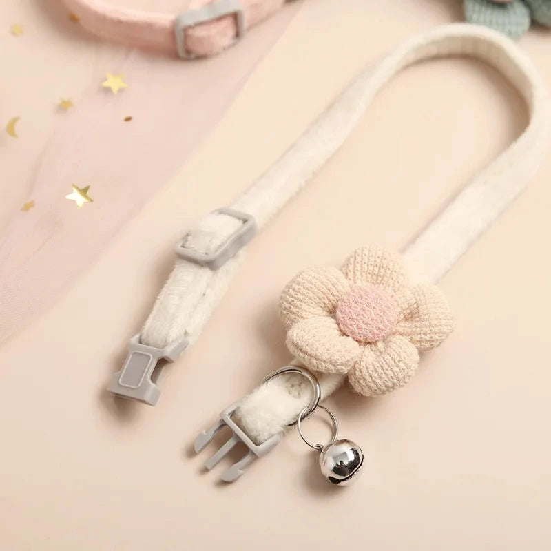 1Pc Cat Collar with Cute Flower Adjustable