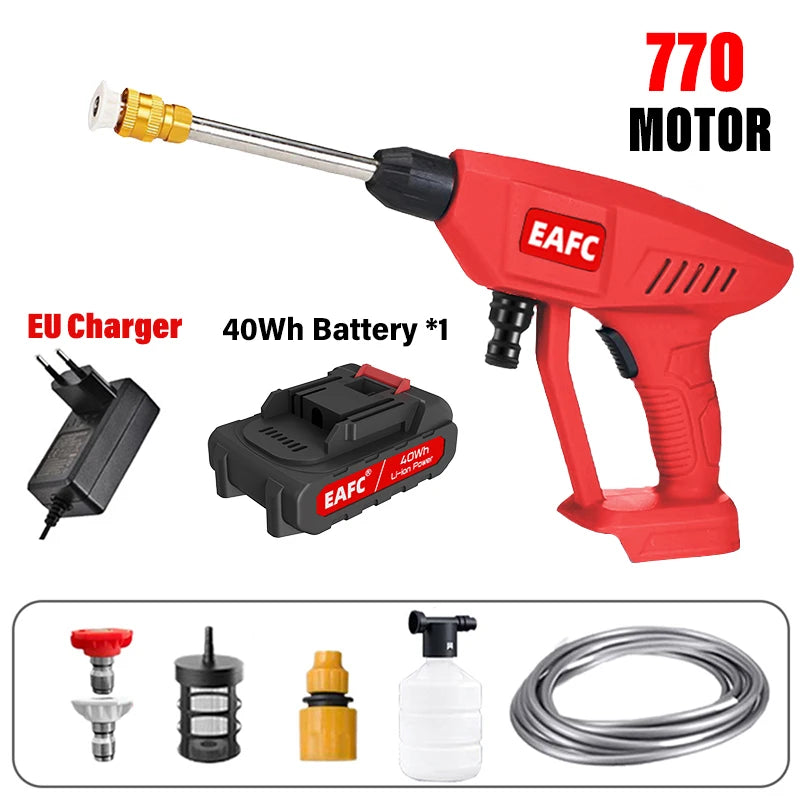 100Bar Electric High Pressure Washer 770Motor Car Washing Garden Spray Water Gun for Makita 21V Battery Car Washer Water Gun