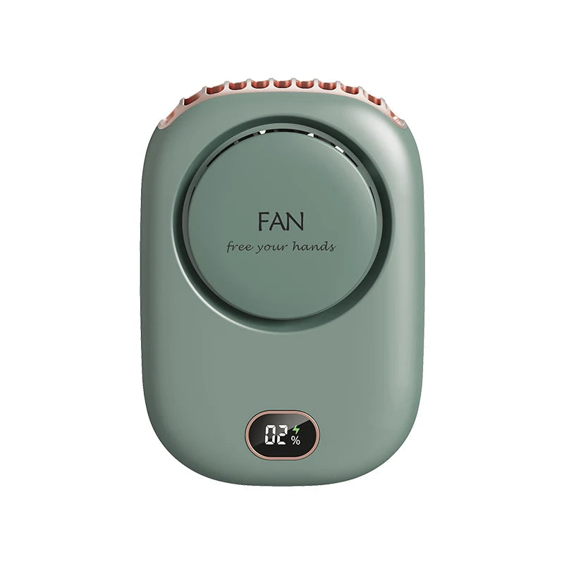 2000mAh Portable Mini Hanging Neck Fan Power ventilador Bladeless Neckband Fan Air Cooler USB Rechargeable Electric Fans
