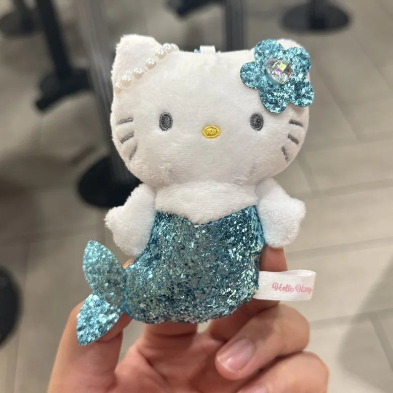 10cm Sanrio Hello Kitty NIC Unicorn Mermaid Long Legs Heiseic Plush Doll Pendant Plush Kuromi My Melody Accessories For gril