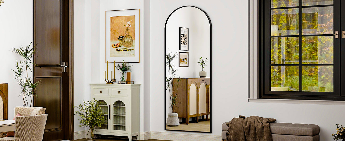 26" x 71" Full Length Mirror - Aluminum Alloy Frame Full Body Mirror - Extra Large Floor Mirrors for Bedroom, Living Room
