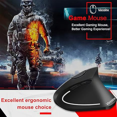 Ergonomic Vertical Wireless Mouse