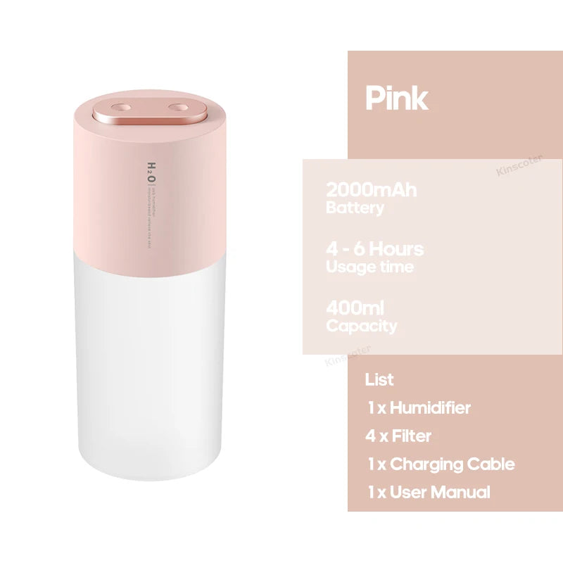 Cordless Rechargeable Air Humidifier