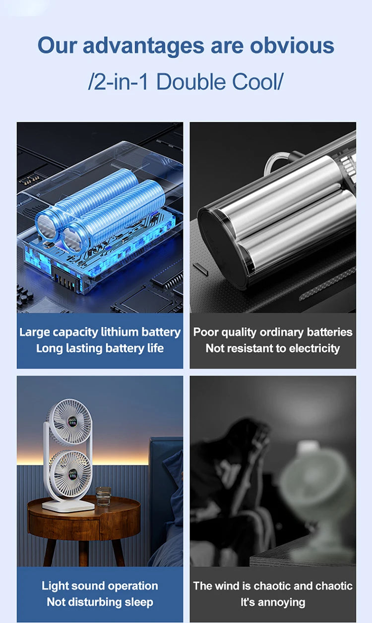 USB Charging Desktop Fan Portable