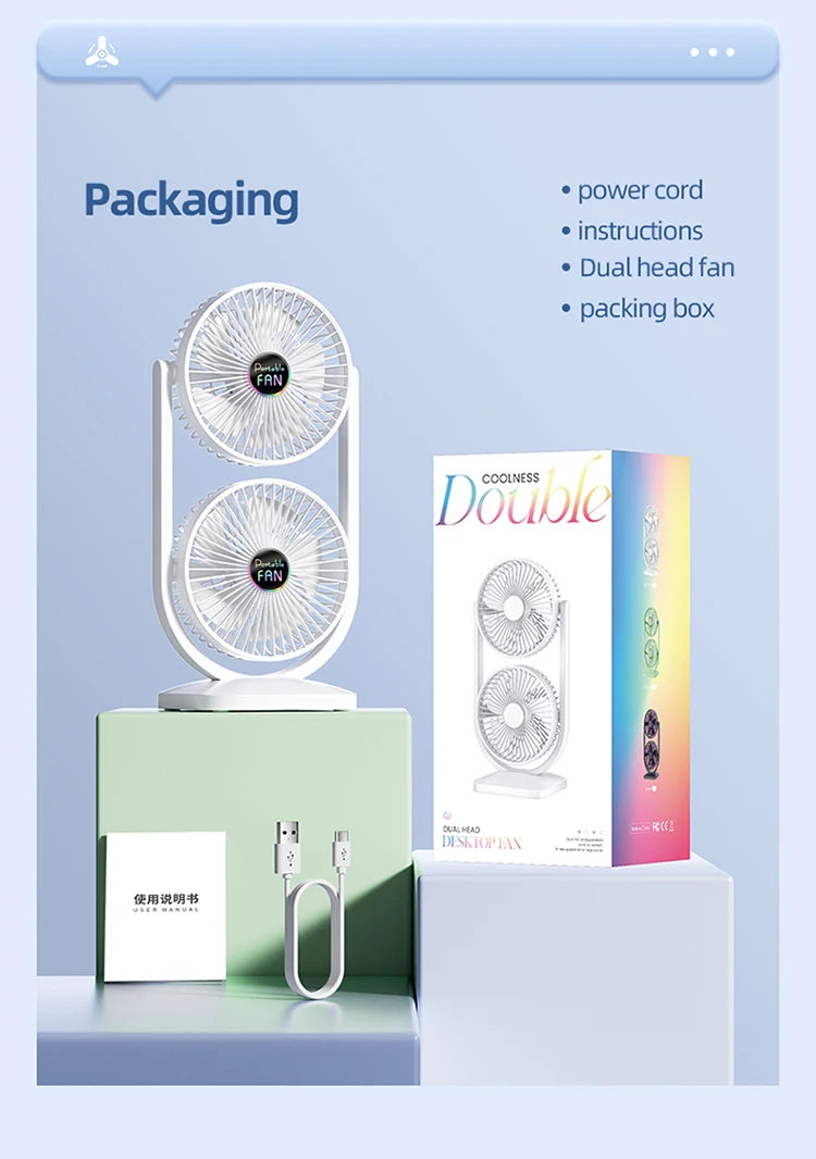 USB Charging Desktop Fan Portable