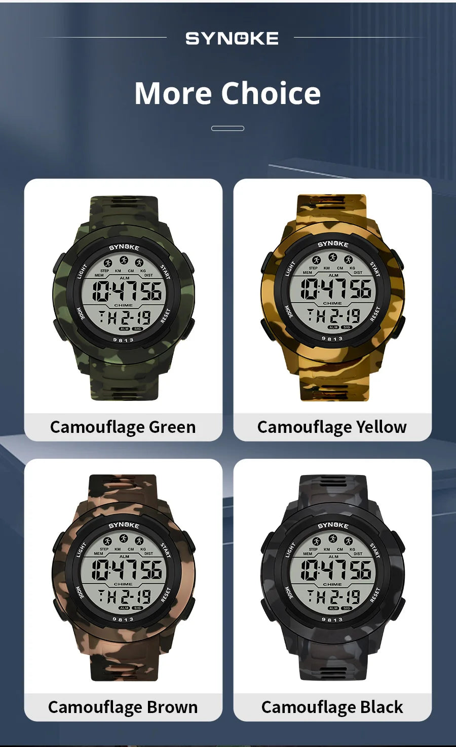 Retro Watch Men Outdoor Sports Multifunctional Waterproof Large Screen Display Luminous LED Digital For Men Fashion