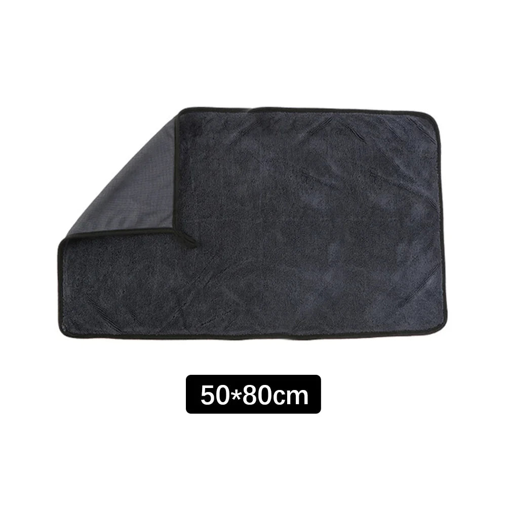 Car Wash Towel 1200GSM Microfiber Double-Sided Ultra Absorbent Car Wash Cloth Cleaning Drying Towel Washing Accessories