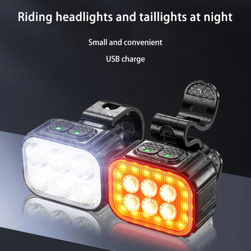 Bicycle lights, rechargeable bicycle light set super bright, night cycling/safe cycling bicycle lights