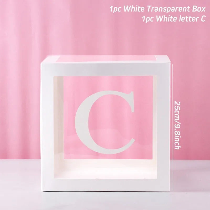 1pc Transparent Balloon Box,Letter Box